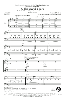 A Thousand Years (arr. Mac Huff) 
