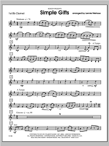 Simple Gifts - Clarinet 1 