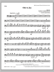 Ode To Joy (Does Not Match SATB 08752035) - Cello 