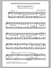 Piano Concerto No. 2, (Third Movement Theme) 