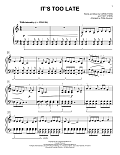 It's Too Late [Classical version] (arr. Phillip Keveren)