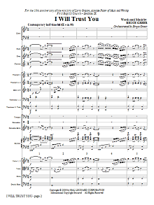 I Will Trust You - Full Score 