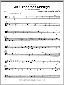 An Elizabethan Madrigal (Now Is The Month Of Maying) - Viola 