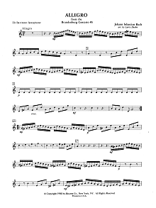 Allegro from Brandenburg Concerto No. 3 - Eb Baritone Sax 