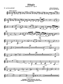 Adagio Symphony No. 2, Op. 61 - Eb Alto Clarinet 