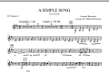 A Simple Song (from Mass) - Bb Clarinet 2
