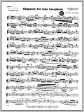 Rhapsody For Solo Saxophone