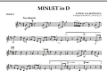 Minuet in D - Violin 1