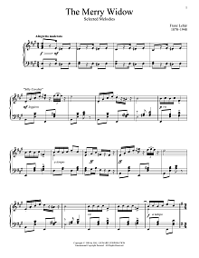 The Merry Widow, Selected Melodies 