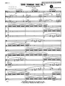 Tenor Trombone Trios, Volume 1 - Full Score 