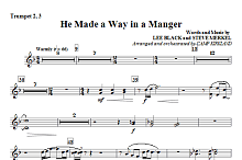 He Made A Way In A Manger - Bb Trumpet 2,3 