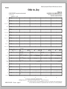 Ode To Joy (Does Not Match SATB 08752035) - Full Score 