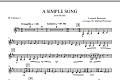 A Simple Song (from Mass) - Bb Clarinet 3