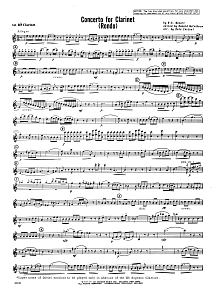 Concerto For Clarinet - Rondo (3rd Movement) - K.622 - 1st Bb Clarinet 