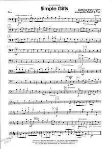 Simple Gifts - Bass 