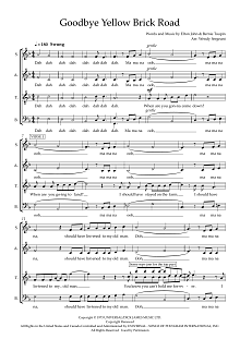 Goodbye Yellow Brick Road (arr. Wendy Sergeant) 