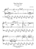 Three Easy Pieces for piano in three hands 3. Polka