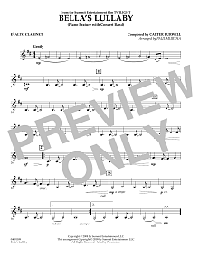 Bella's Lullaby (from Twilight) - Eb Alto Clarinet 